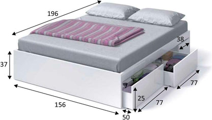 Cama matrimonio con 4 cajones 190x150