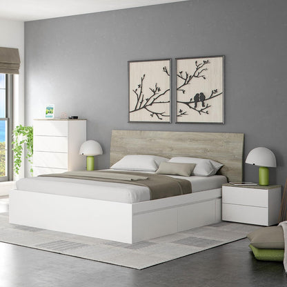 Set de cabezal y mesitas de noche, conjunto dormitorio modelo OIKOS