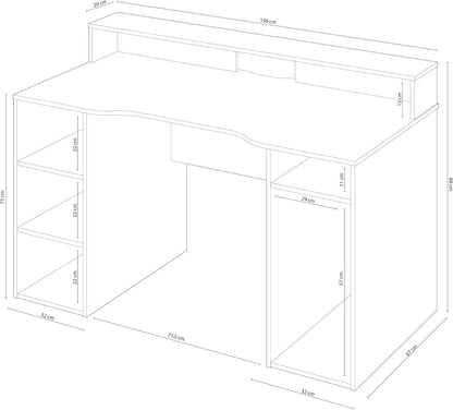 Mesa Gamer negra, mesa de ordenador