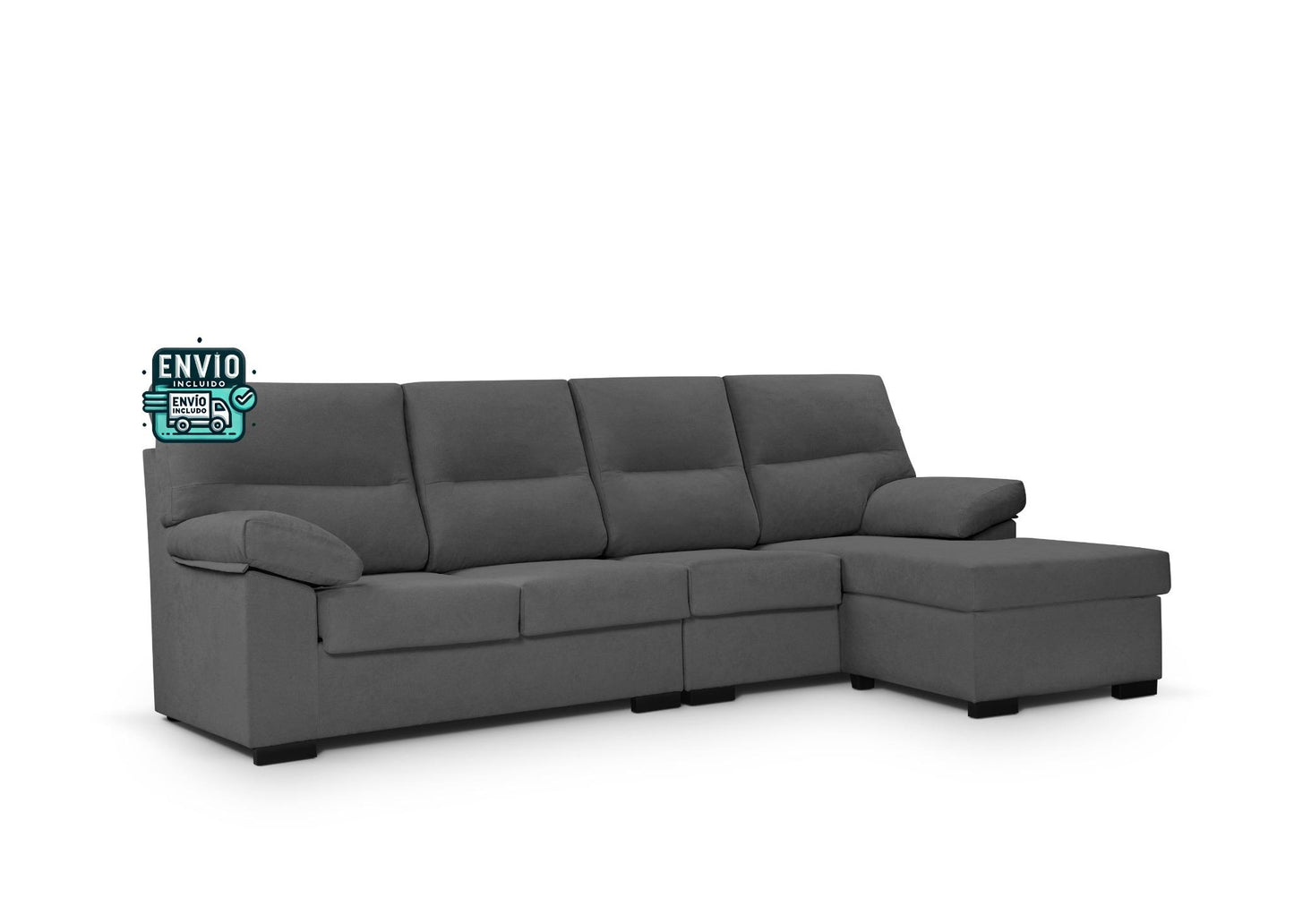 Sofá chaise Longue reversible 3 plazas