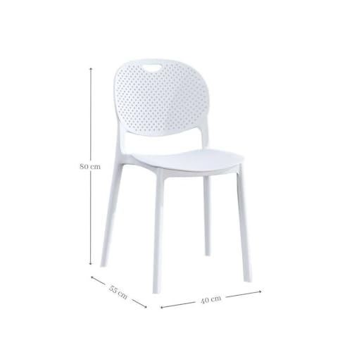 Pack 5 sillas Cocina de plastico Polipropileno, Silla de Exterior, Silla de Comedor