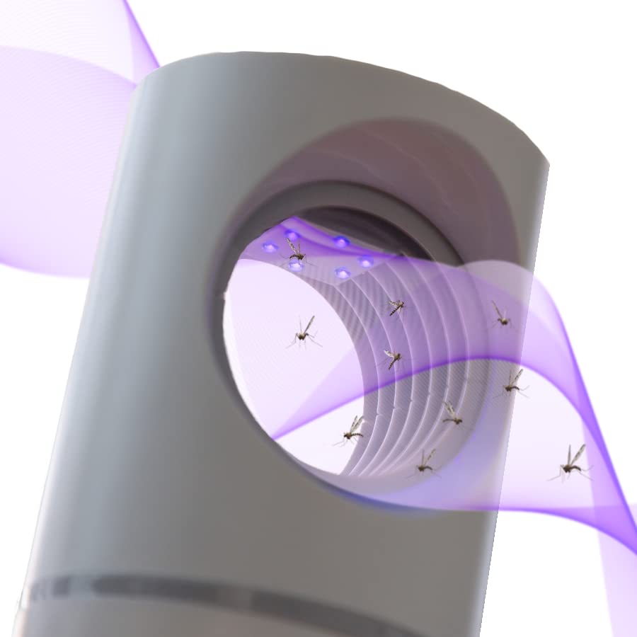 Antimosquitos lampara, Repelente de Mosquitos UV con Cargador USB. Trampa eléctrica para Insectos y Mosquitos